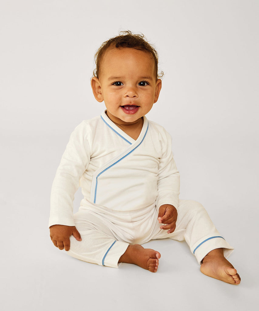 Crossbody One-Piece in Blue Piping