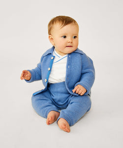 Crossbody One-Piece in Blue Piping