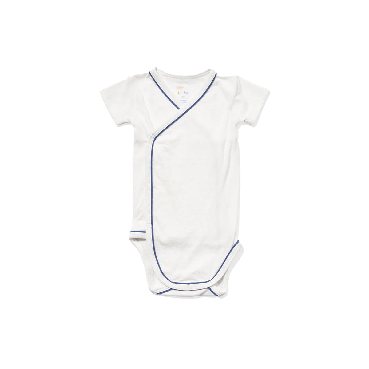 Crossbody Short Sleeve One-Piece in Navy Piping