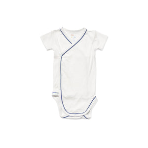 Crossbody Short Sleeve One-Piece in Navy Piping