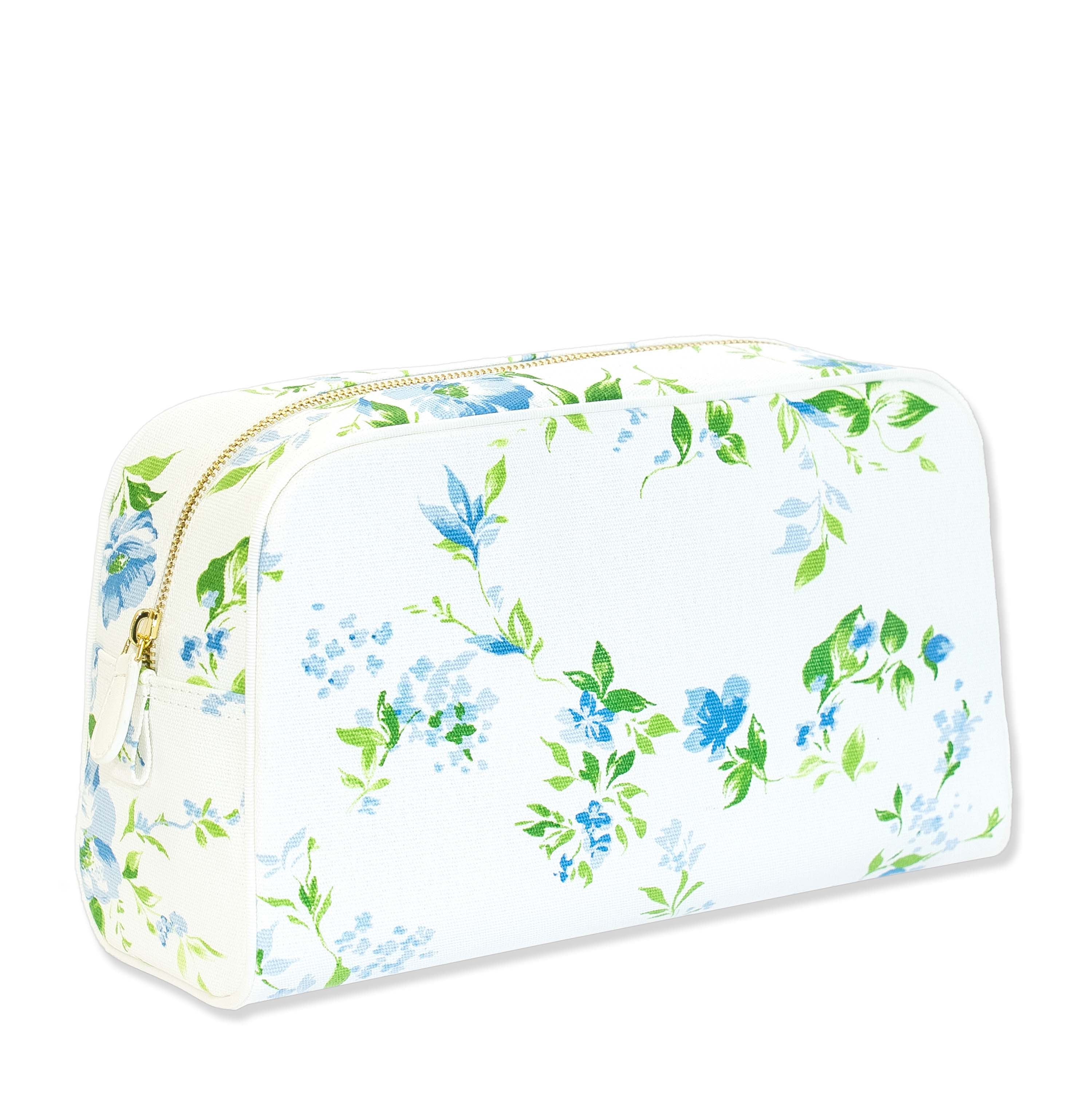 D. Porthault pour AERIN Large Beauty Bag in Fleurs du Vent
