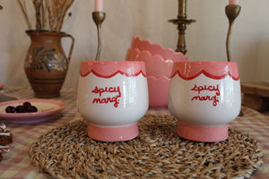 Hand-painted “Spicy Marg” Cups, Set of 2