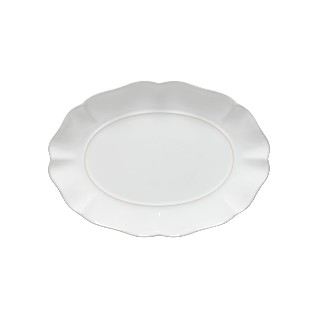 Rosa Collection Oval Platter 12" in White