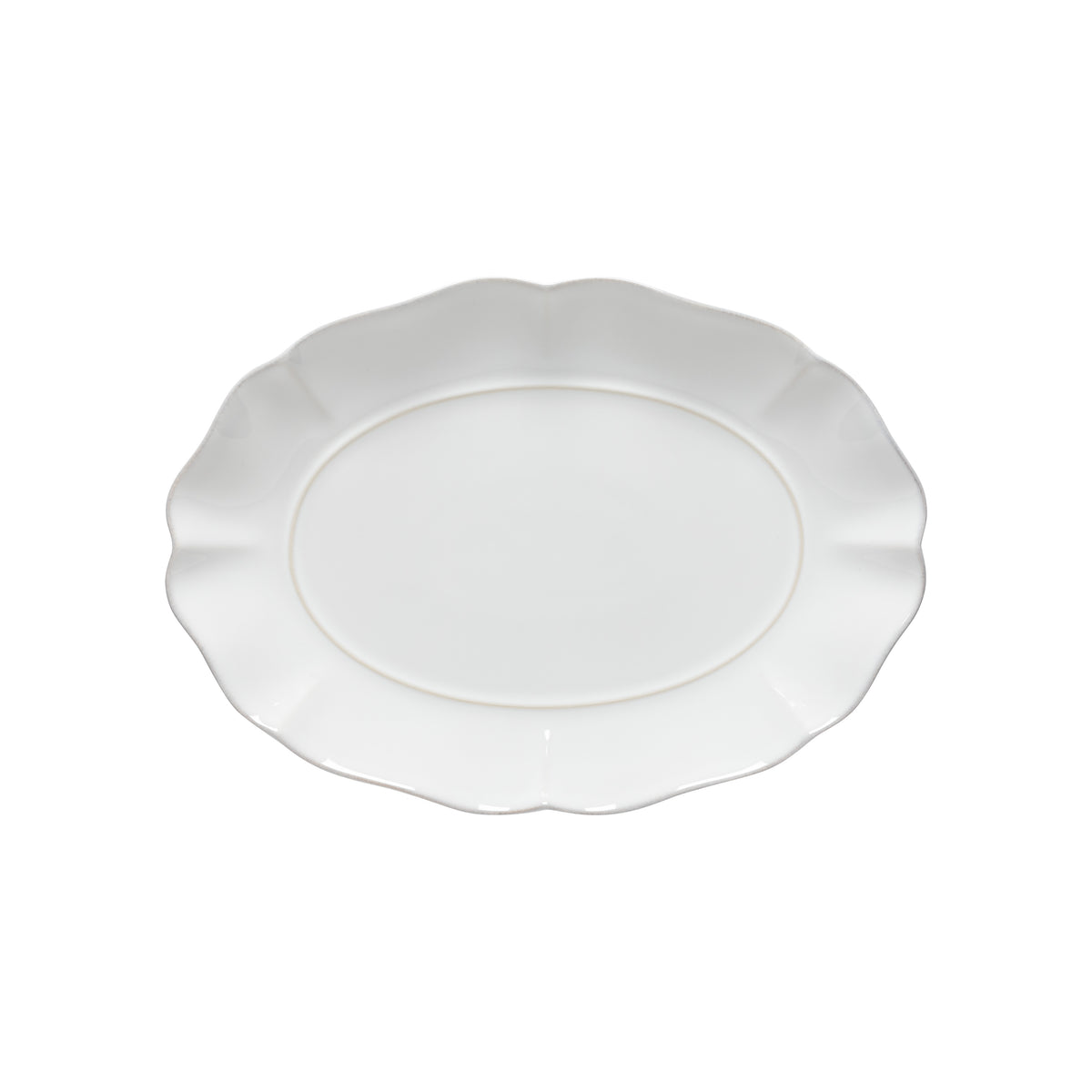 Rosa Collection Oval Platter 12" in White