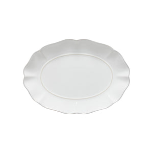 Rosa Collection Oval Platter 12" in White