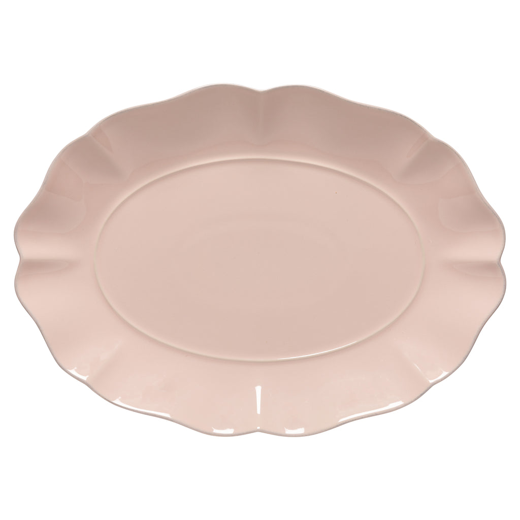 Rosa Collection Oval Platter 16" in Rosé