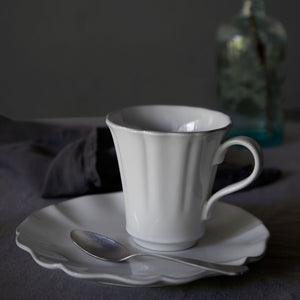 Rosa Collection Mugs in White, Set of 6