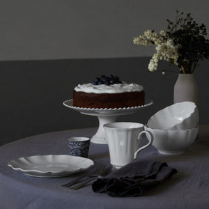 Rosa Collection Salad Plates in White, Set of 6