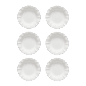 Rosa Collection Pasta Plates in White, Set of 6
