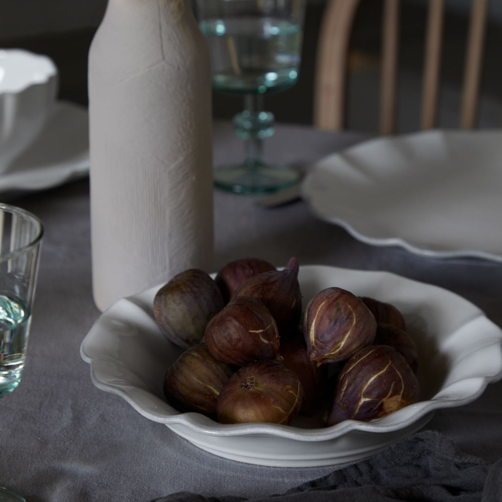 Rosa Collection Pasta Plates in White, Set of 6