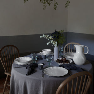 Rosa Collection Pasta Plates in White, Set of 6