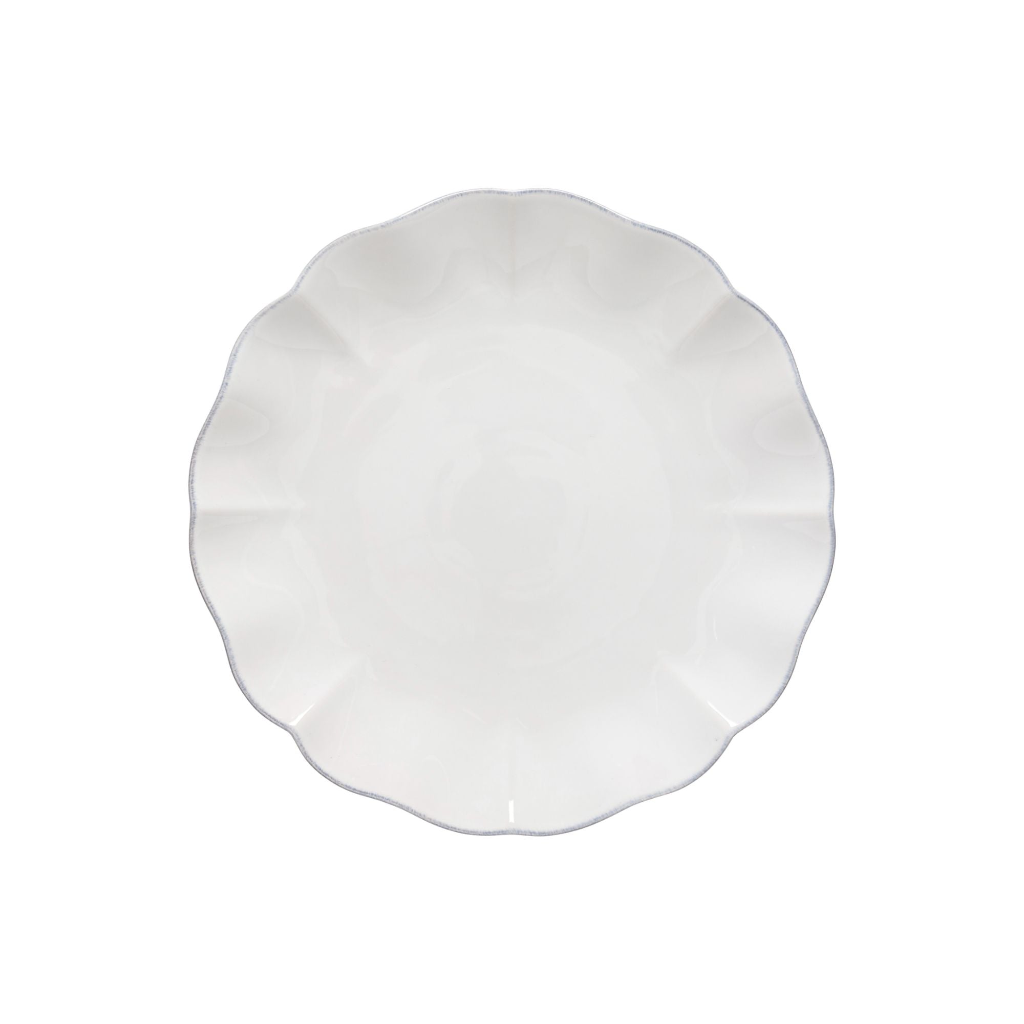 Rosa Collection Dinner Plates in White, Set of 6