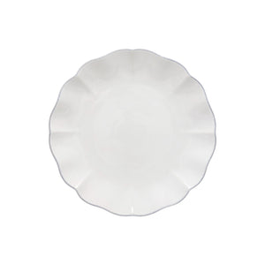 Rosa Collection Dinner Plates in White, Set of 6