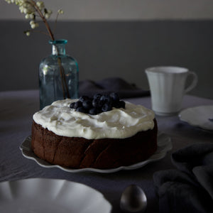 Rosa Collection Dinner Plates in White, Set of 6