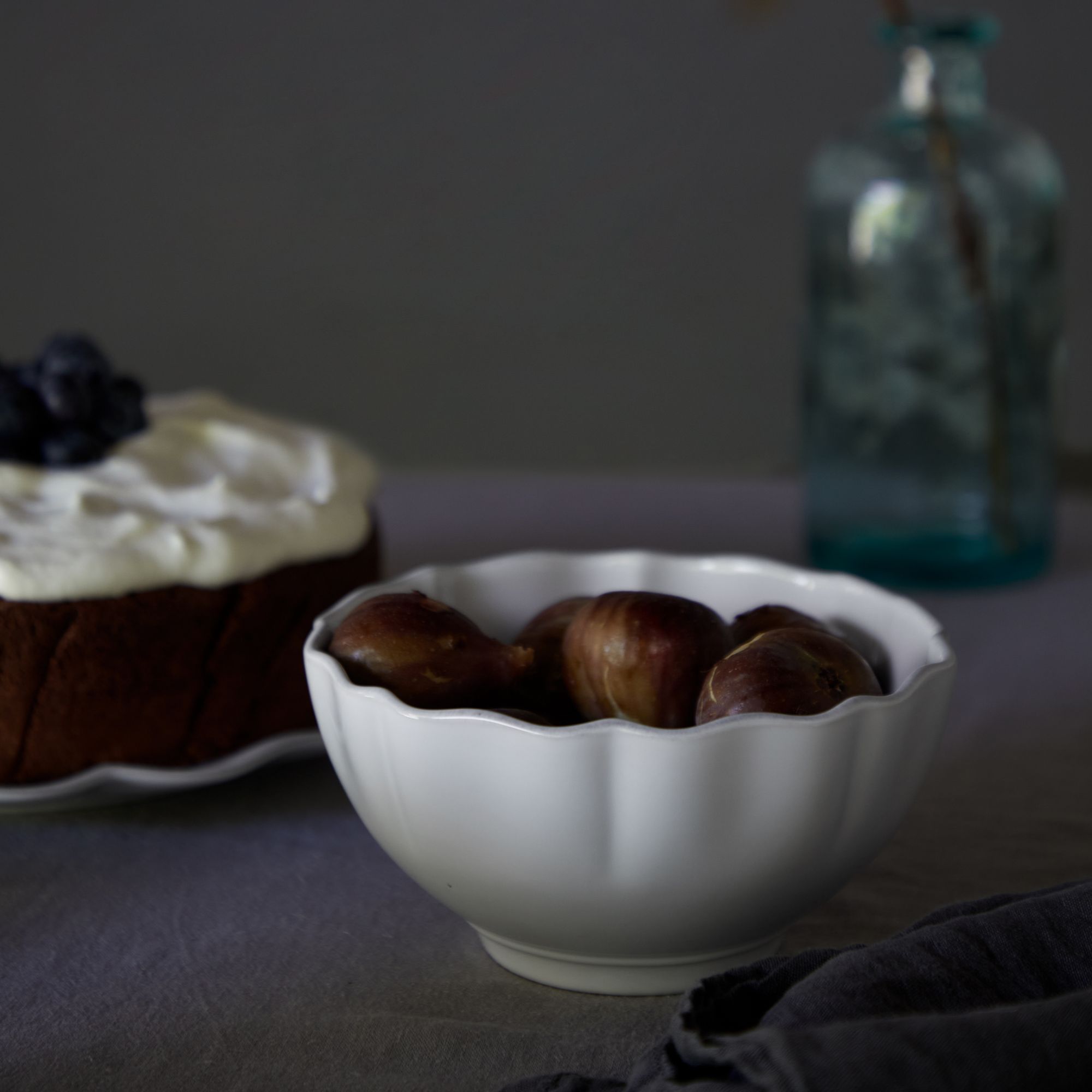 Rosa Collection Cereal Bowls in White, Set of 6