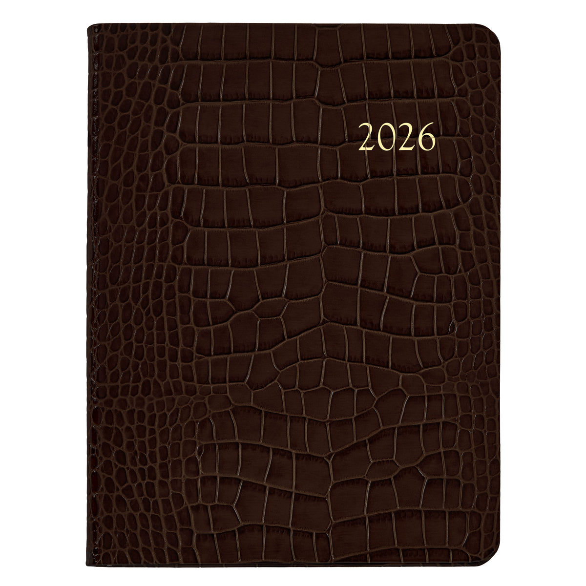 2026 Embossed Crocodile Leather Desk Diary