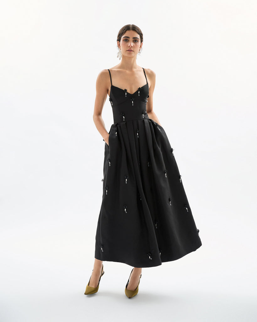 Annette Dress in Noir Multi