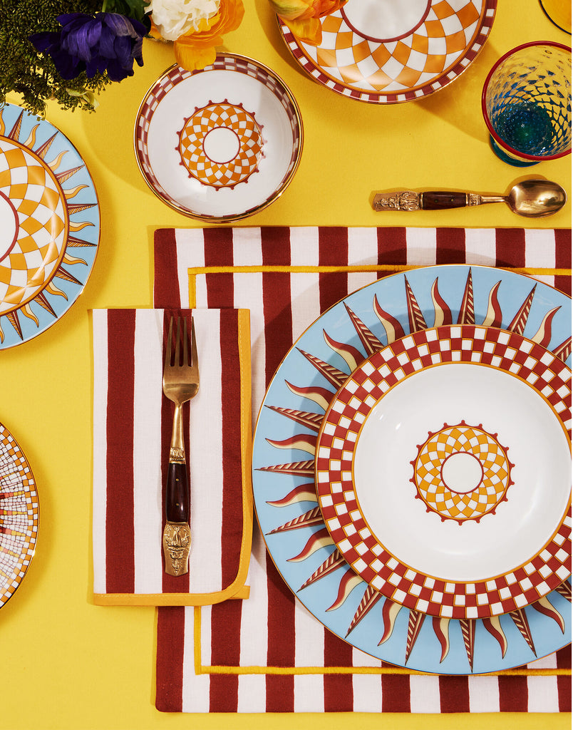 Placemat in Riviera Mattone, Set of 2