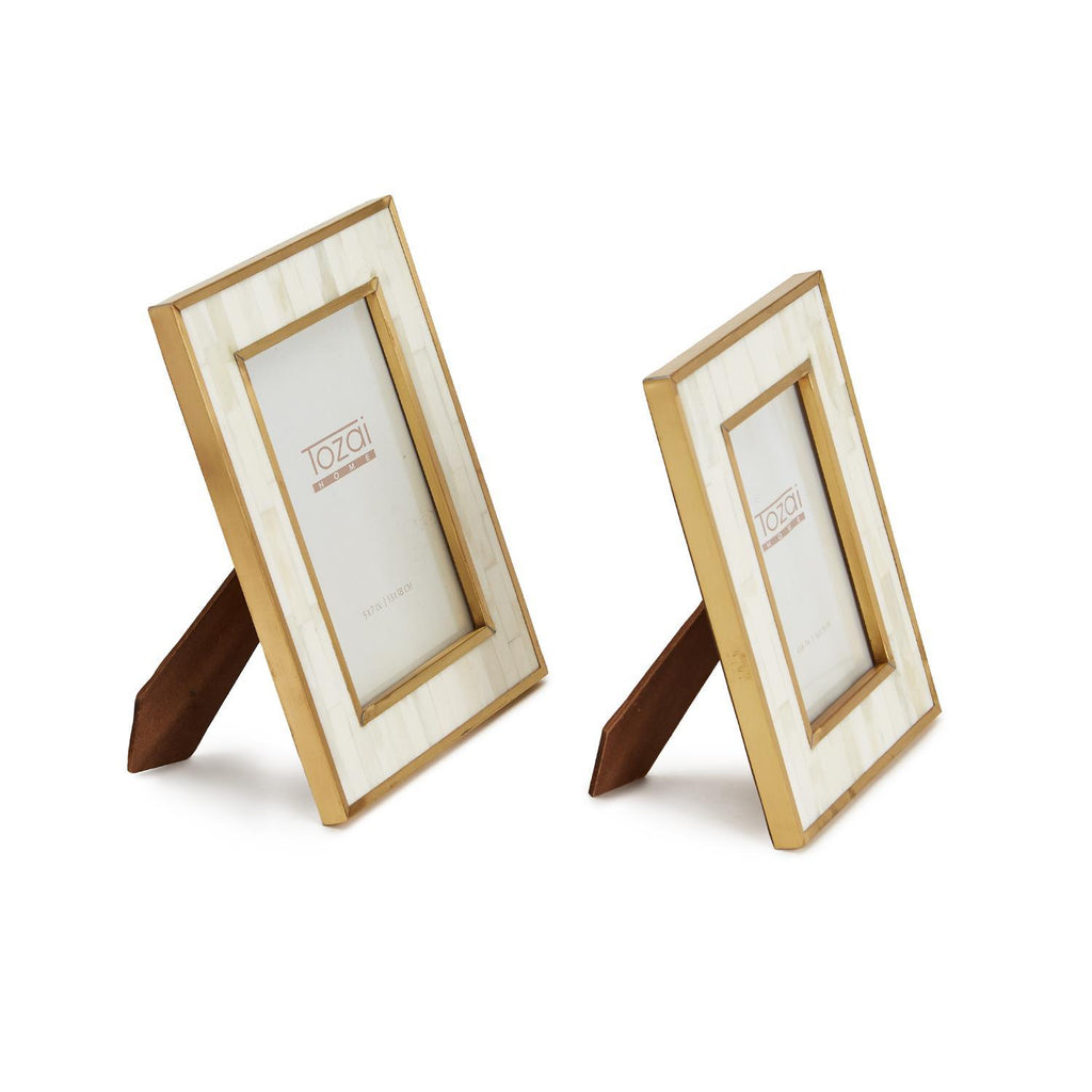 Photo Frame with Brass Border, Set of 2