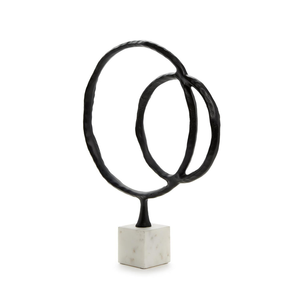 Double Ring Sclupture on Marble Base