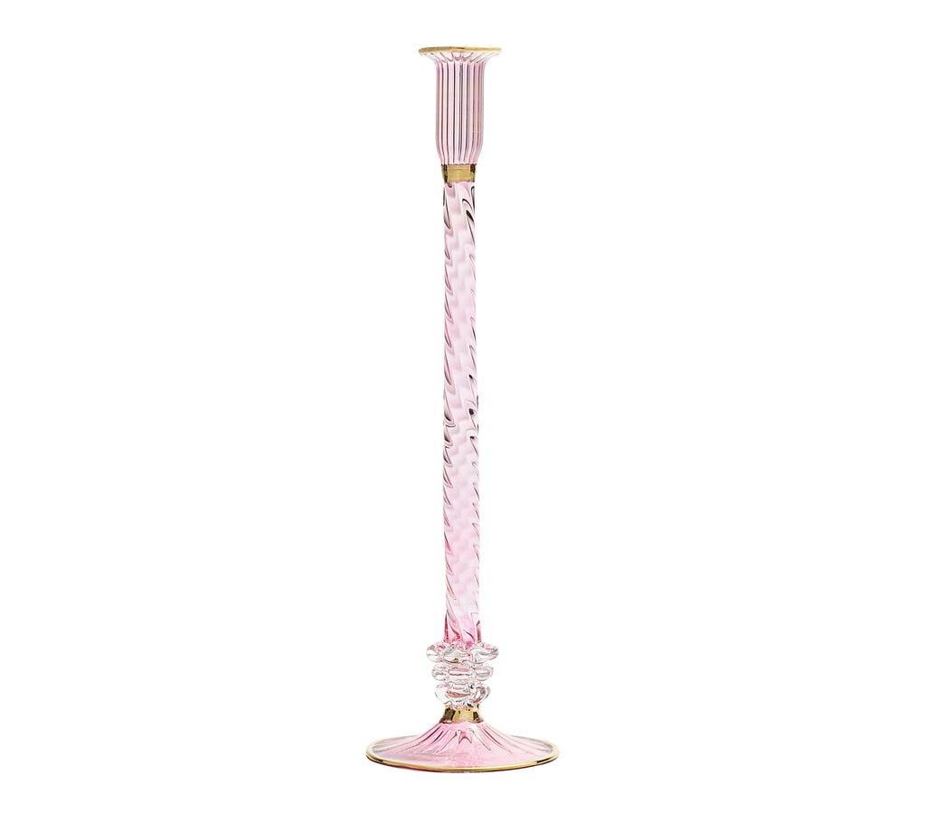 Braid Candle Holder in Pink