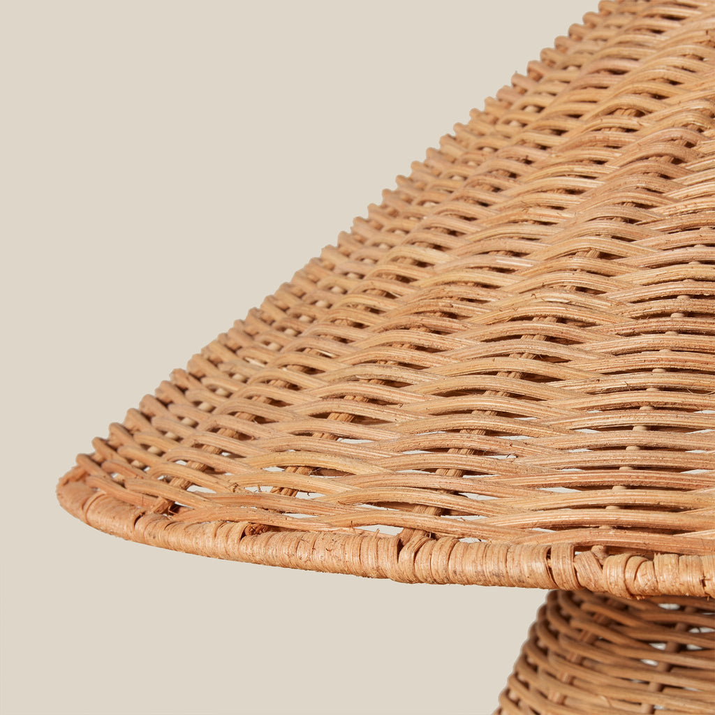 detail of rattan shade