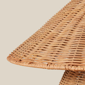 detail of rattan shade