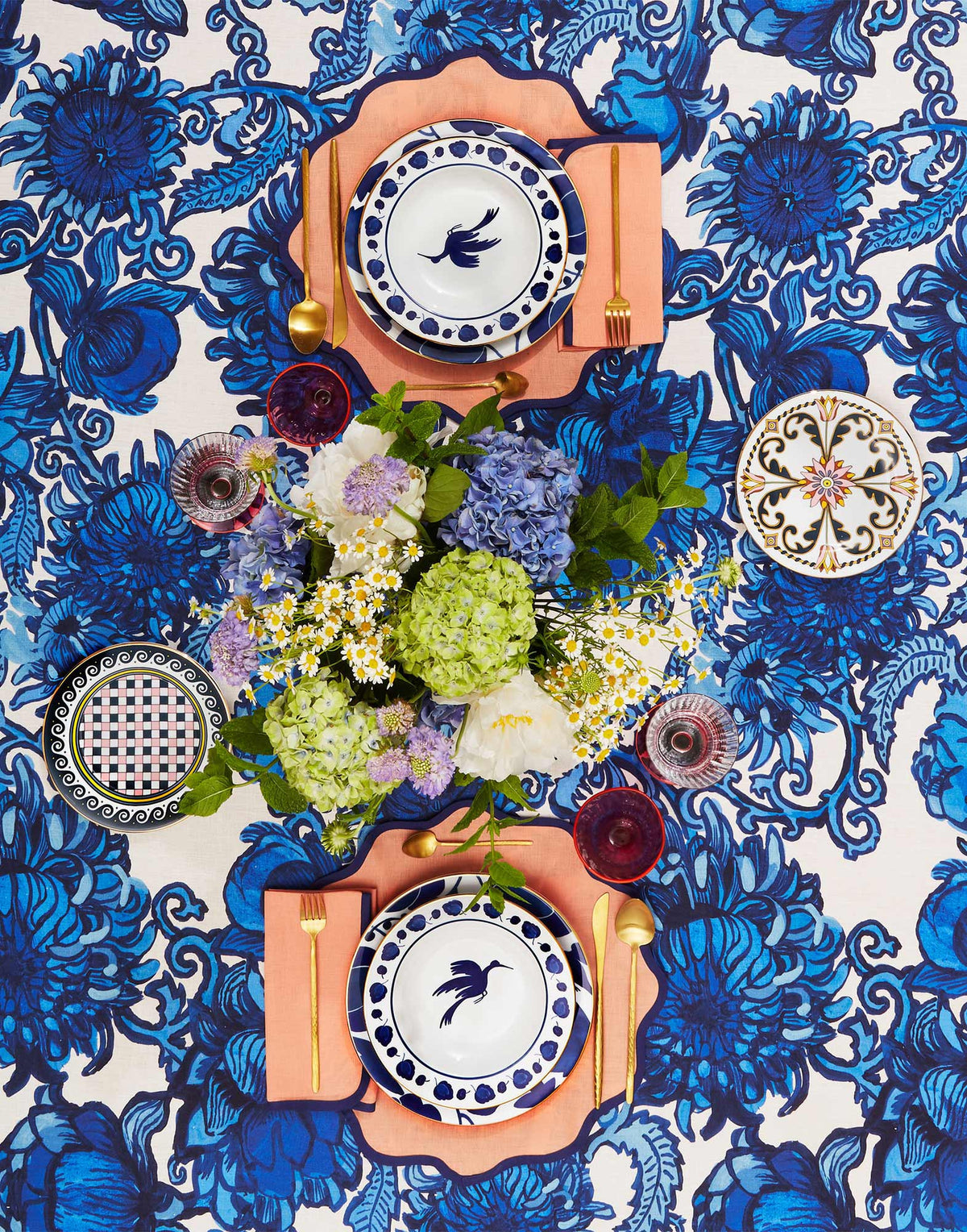Dinner Plates in Wildbird Blue, Set of 2