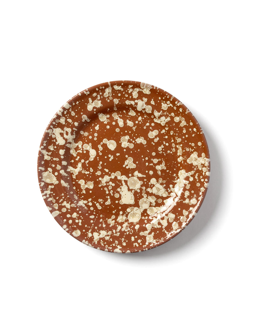 Splatter Dinner Plate in Terracotta & Cream, Set of 4
