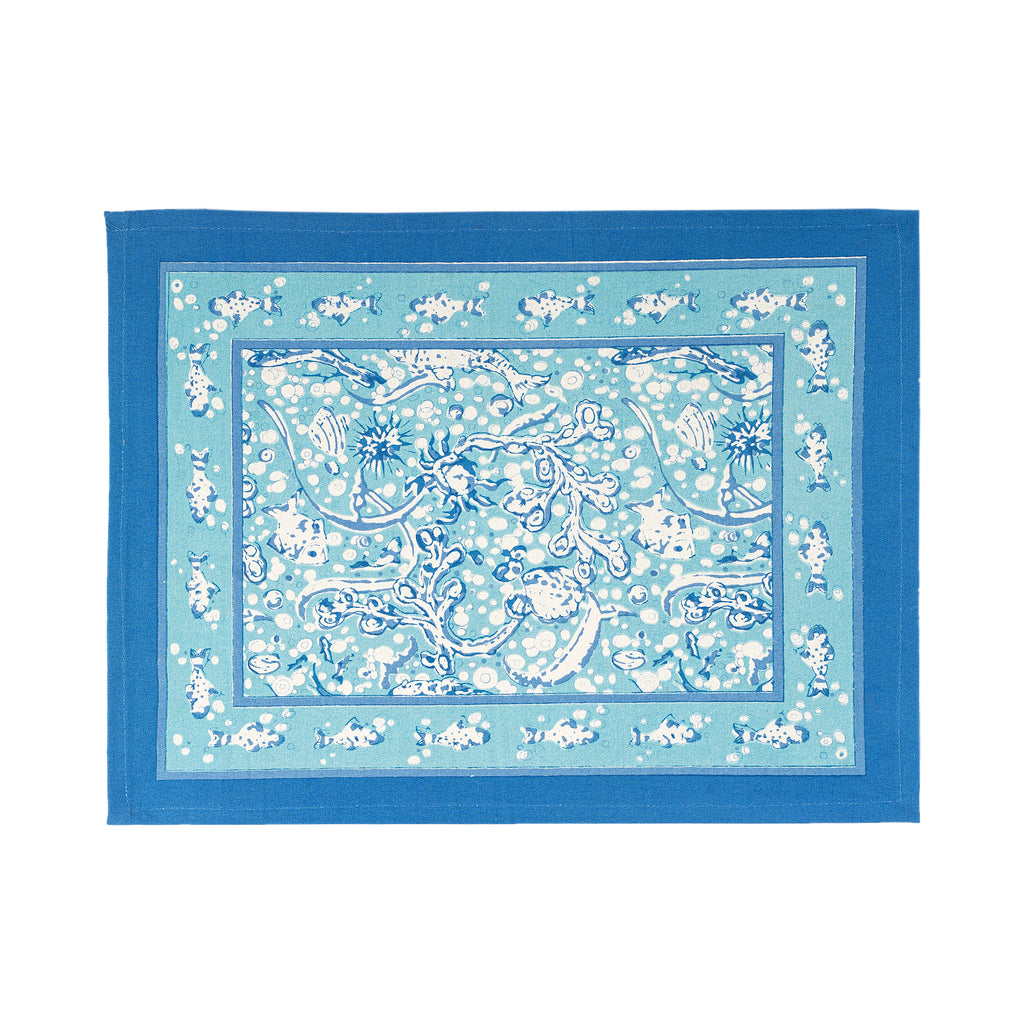 La Mer Mats in Aqua, Set of 6