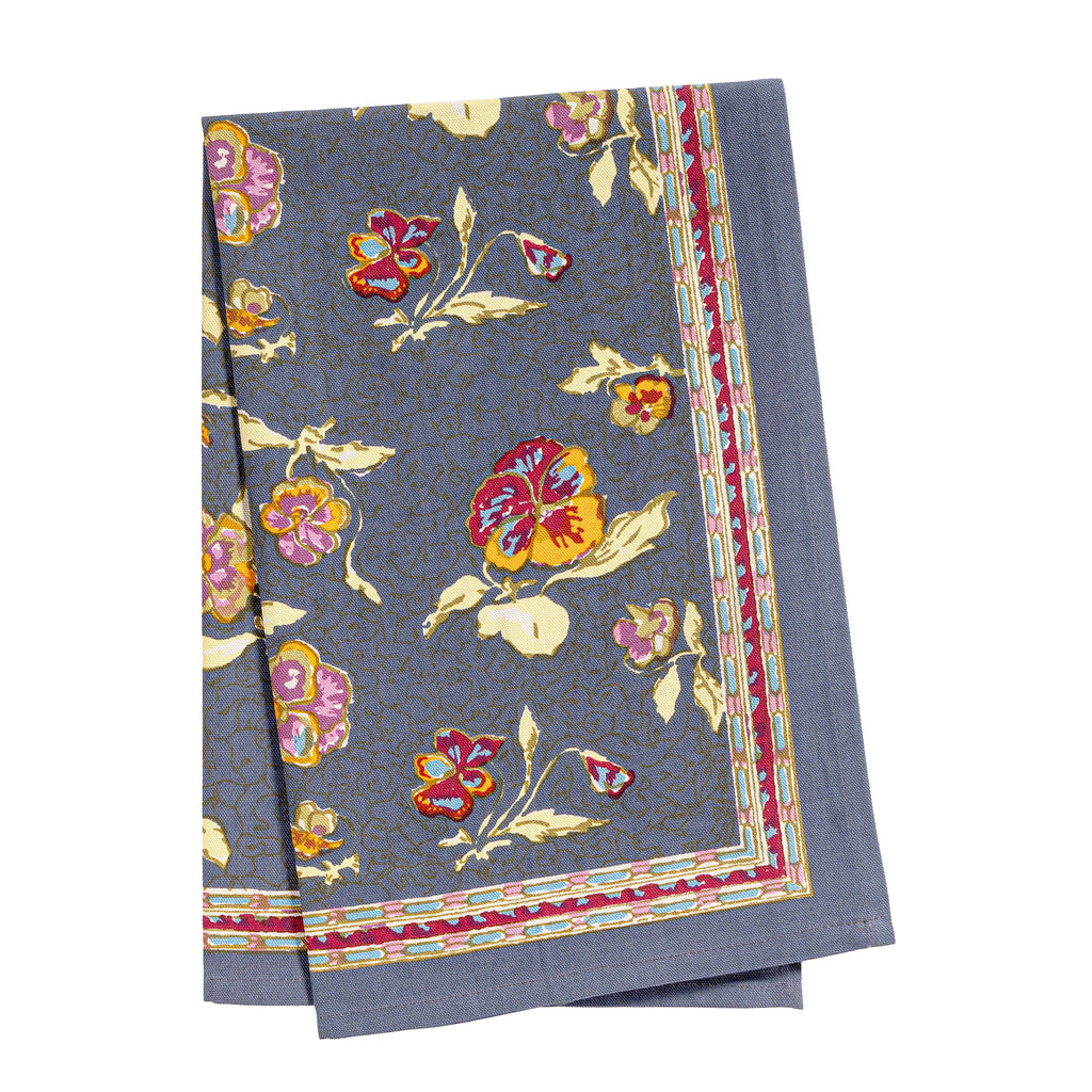 Pansy Tea Towels Red & Grey, Set of 3