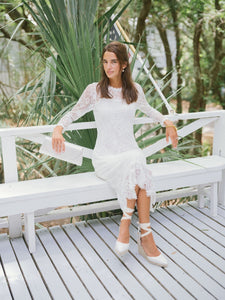 Lumiere Midi Dress in White