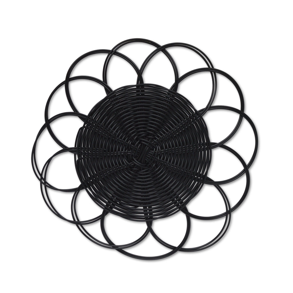 Black Banded Chargers (4) moody chic black tableware Chefanie