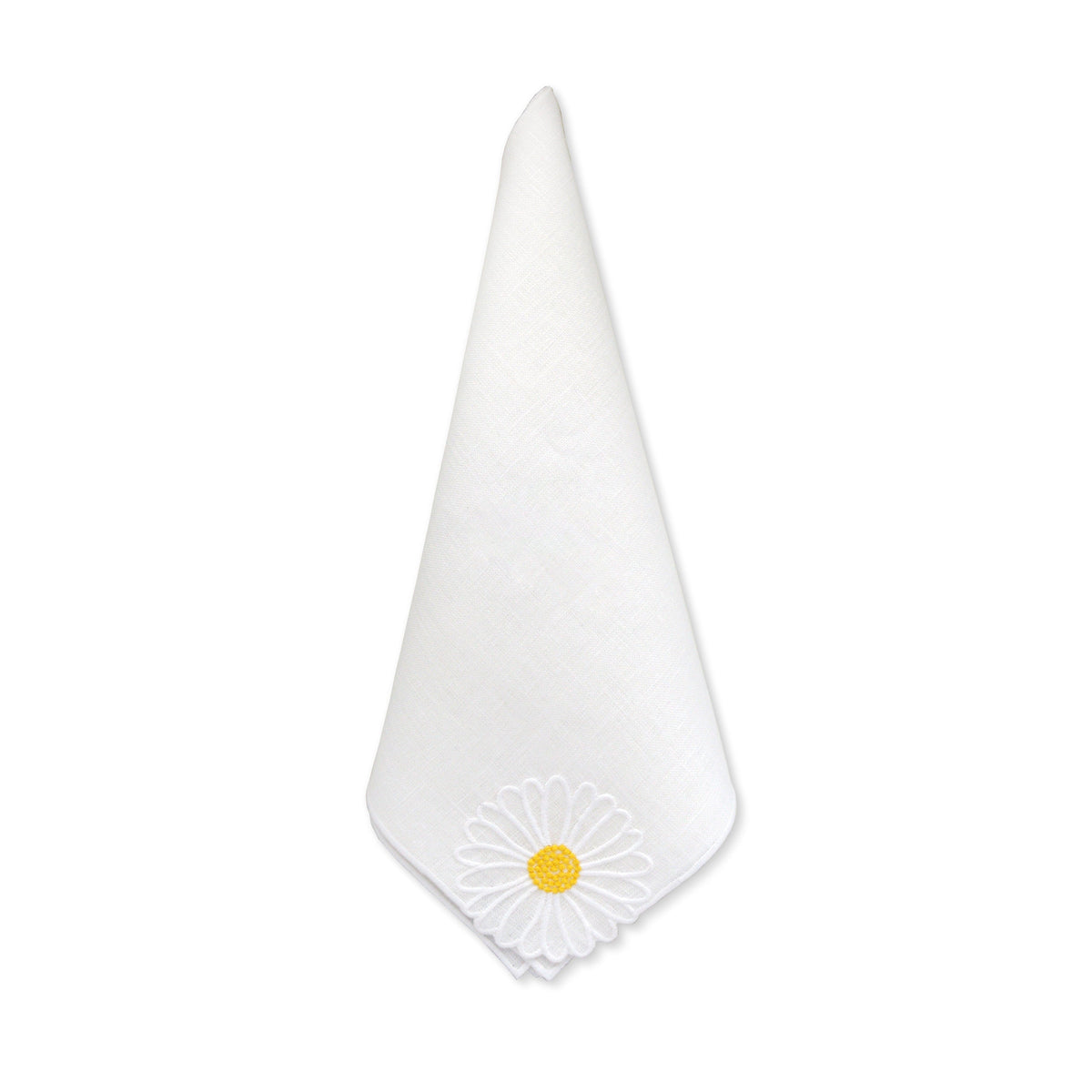 Daisy Linen Dinner Napkins (4) Daisy Themed Elegant Table Decor Accessories Chefanie