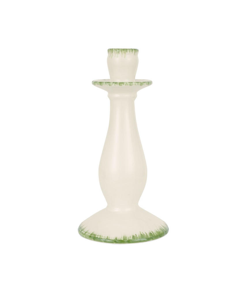 Rebecca Udall Daisy Candlestick, Leaf Green, White Background