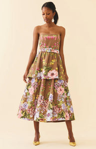 Daisy Dress in Caramel Victorian Floral