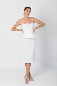 Delicias Skirt in White