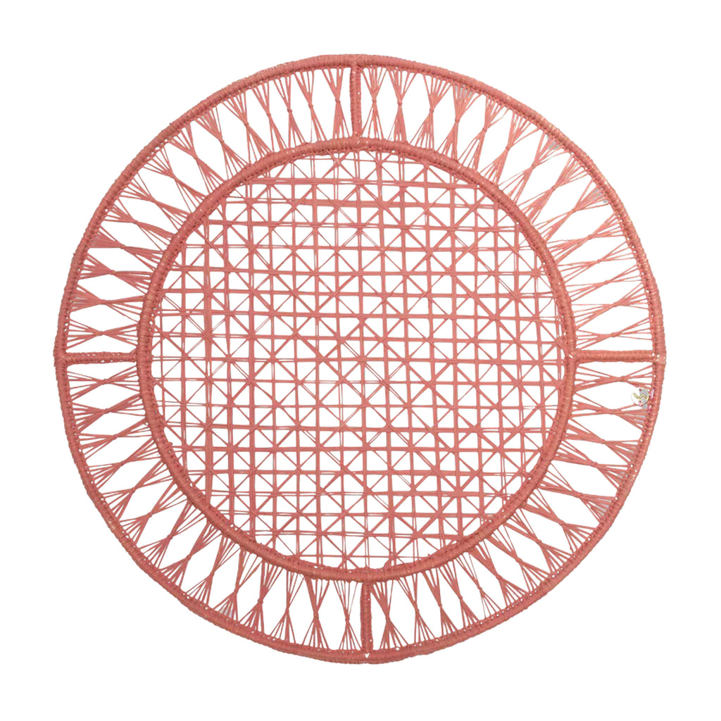 David Hicks Woven Placemat in Pink