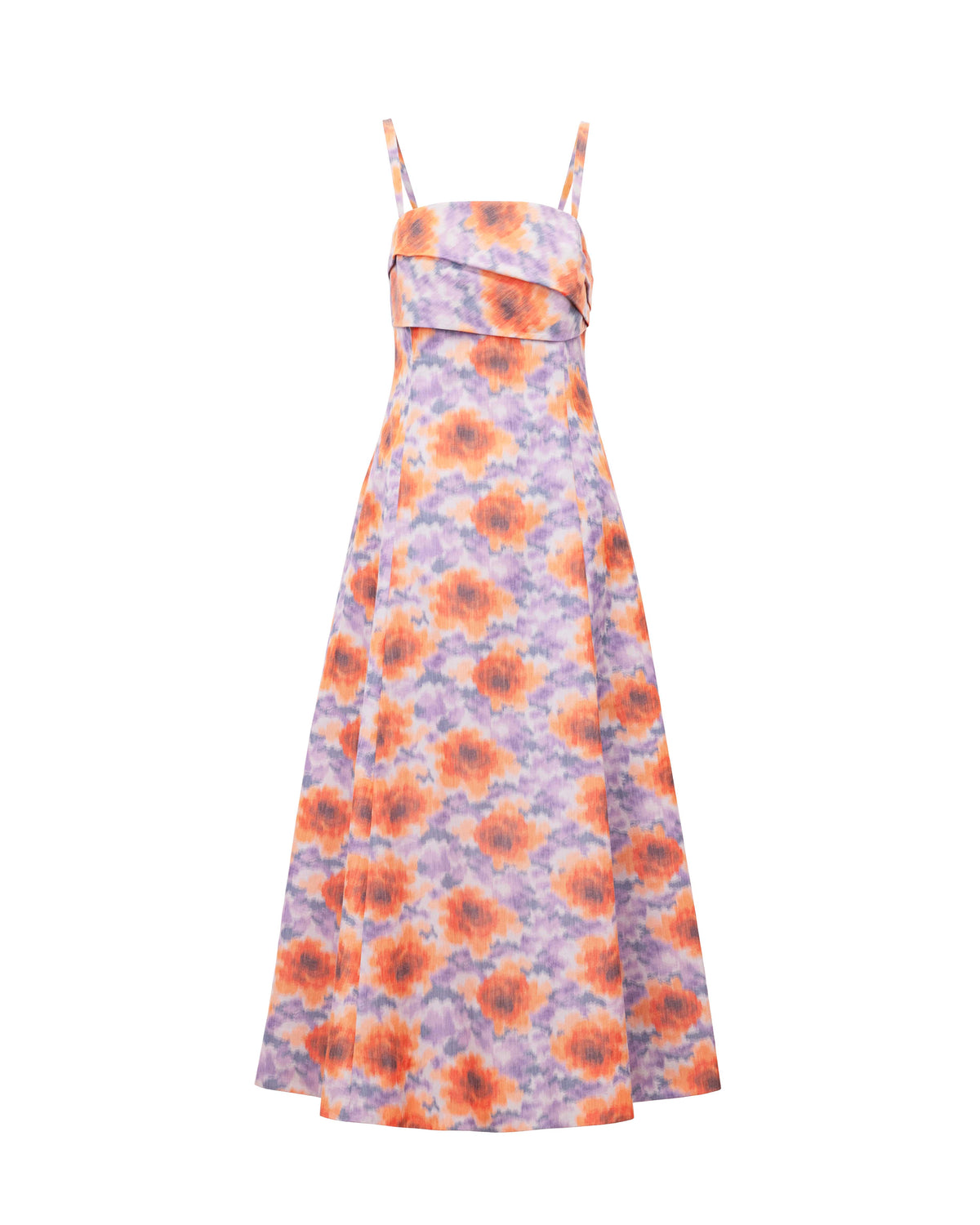 Meredith Dress in Orchid & Apricot