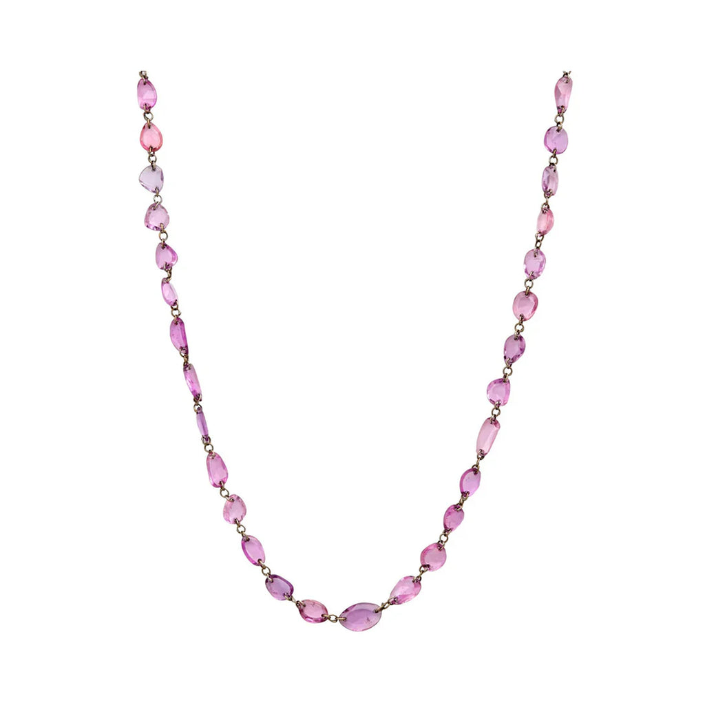 Desert Blooms Mariposa Pink Sapphire Long Necklace