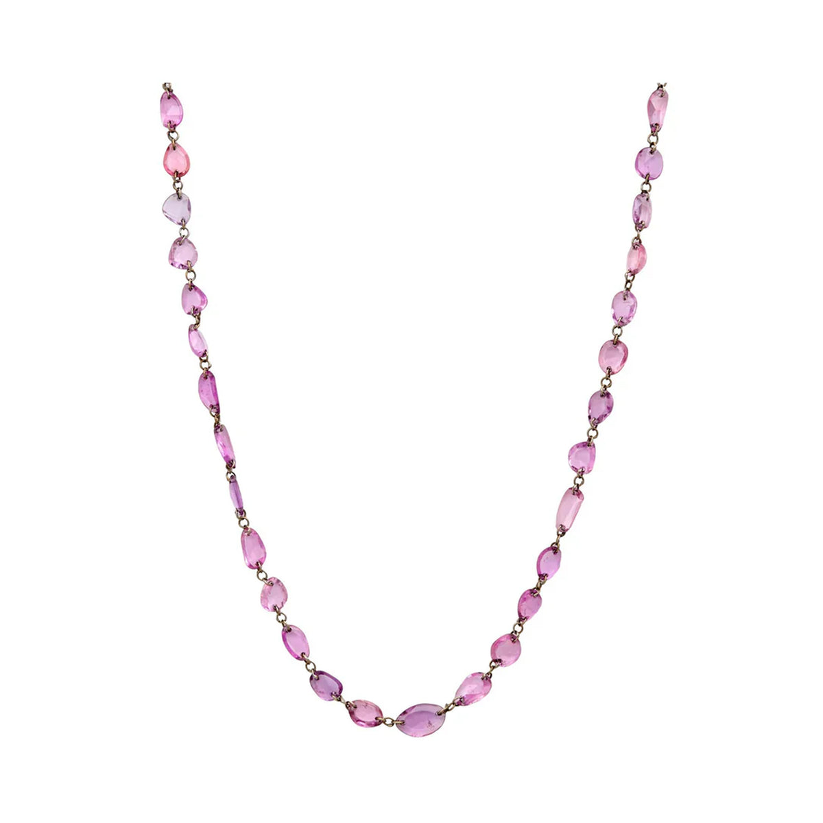 Desert Blooms Mariposa Pink Sapphire Long Necklace