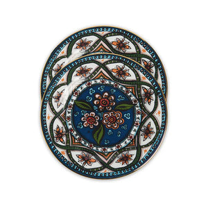 Dessert Plates in Sacred Circle Midnight, Set of 2