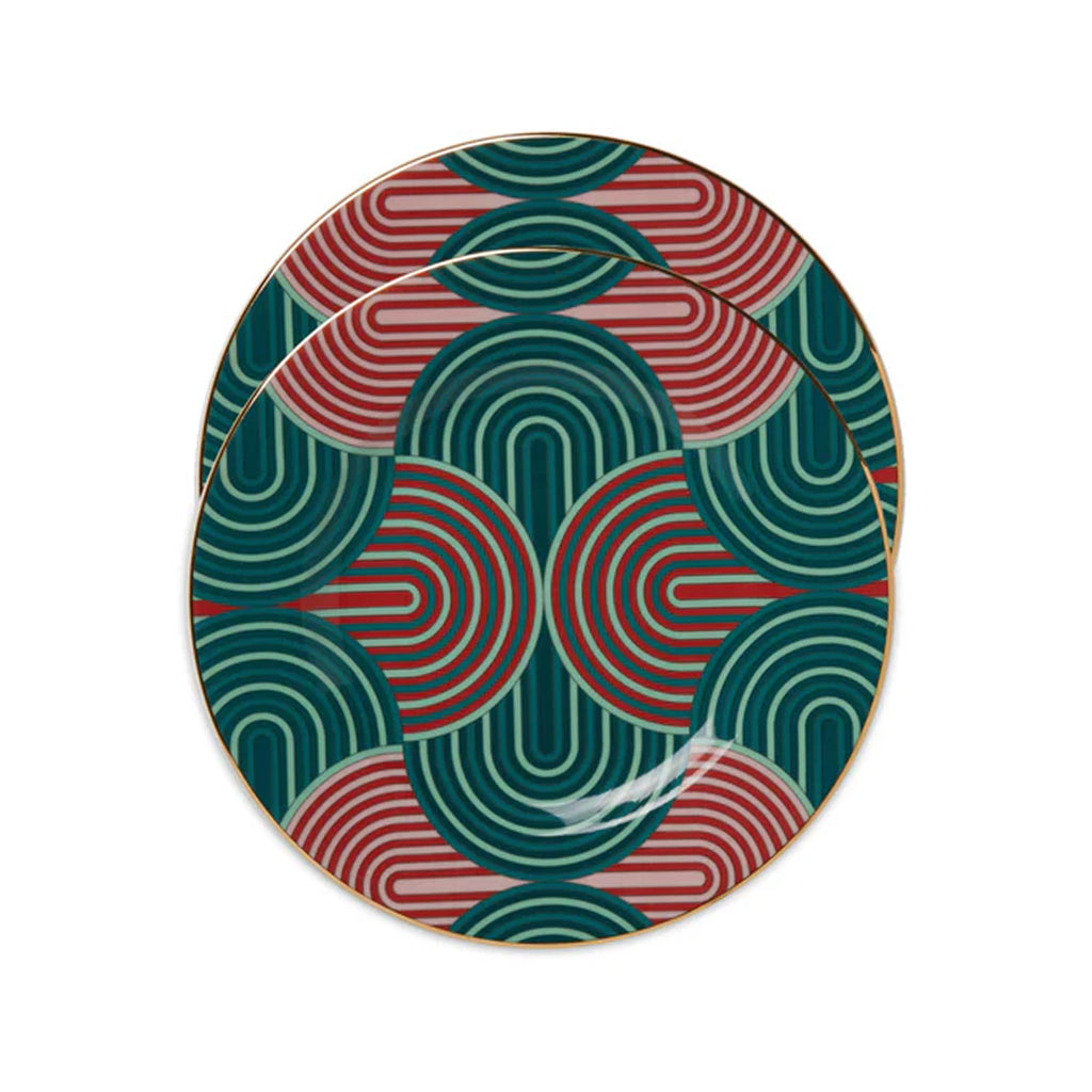 Dessert Plates in Slinky Green, Set of 2