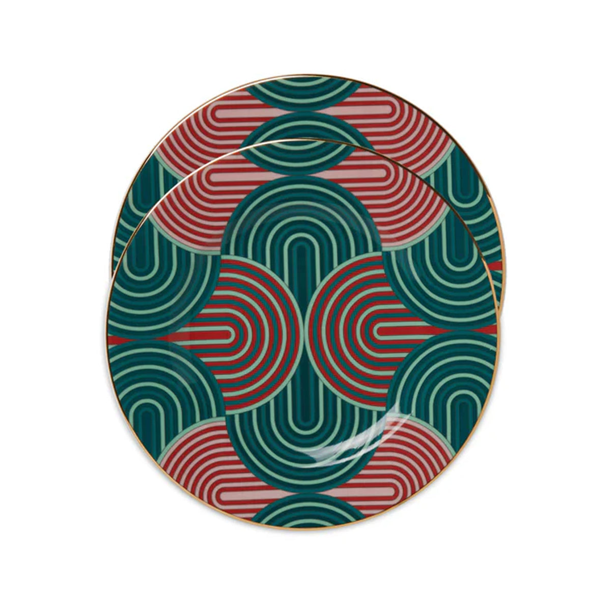 Dessert Plates in Slinky Green, Set of 2