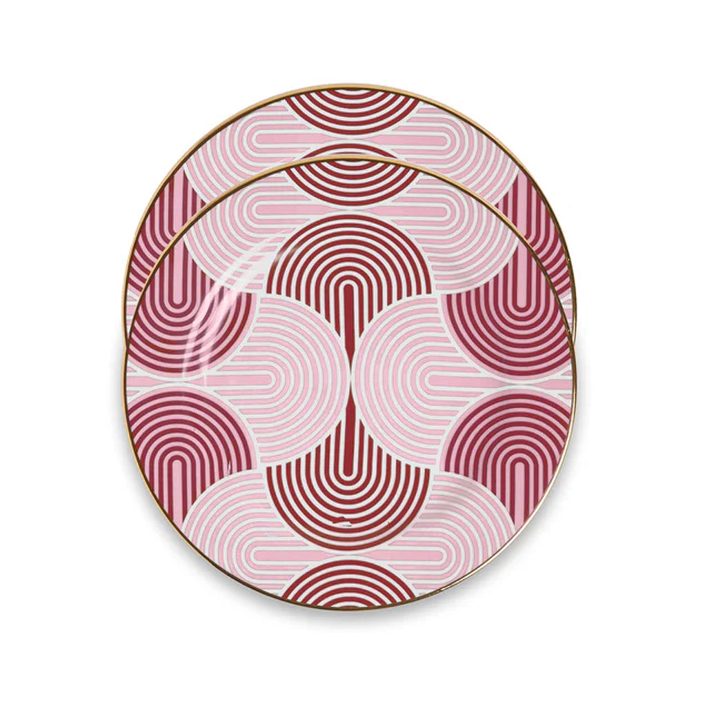Dessert Plates in Slinky Red, Set of 2