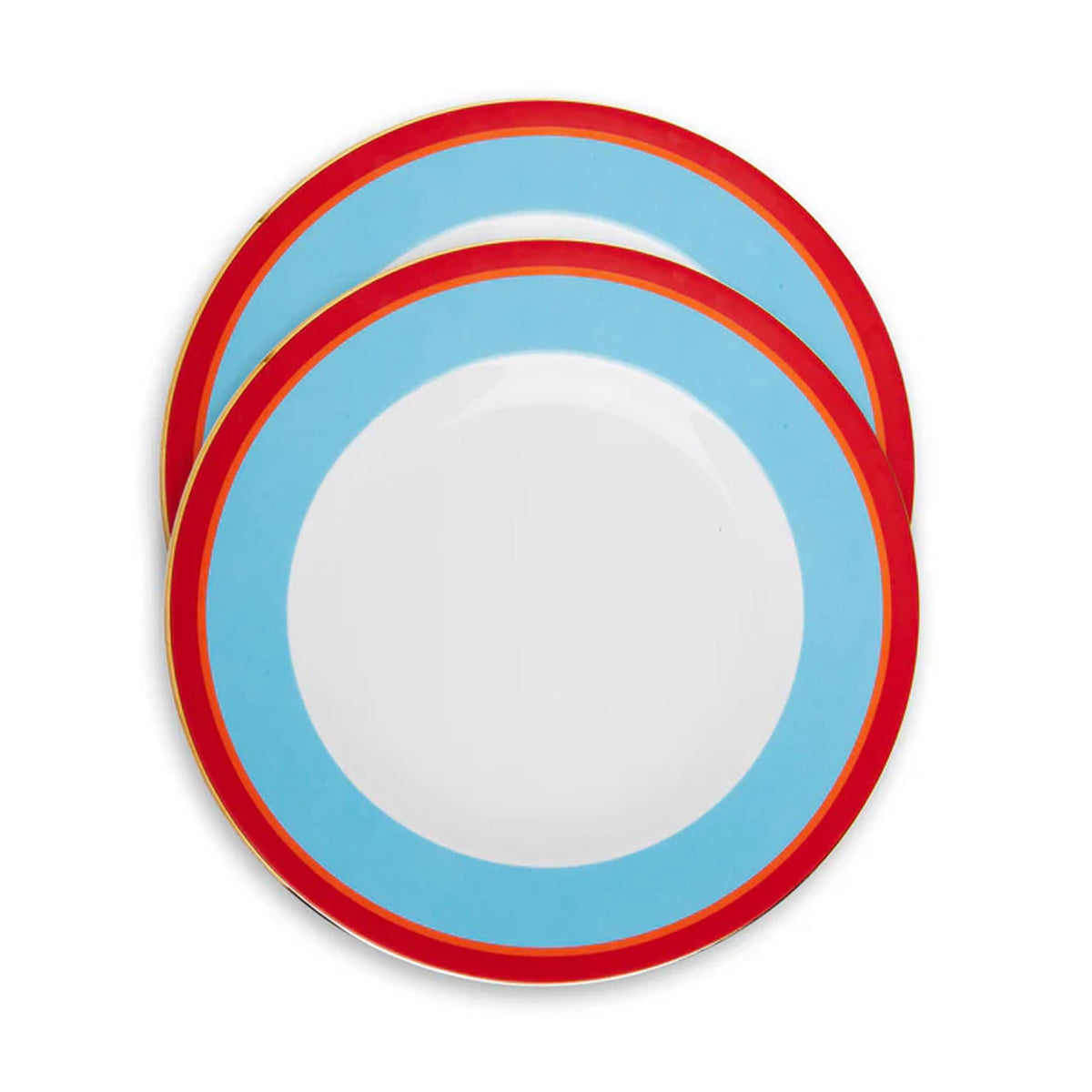 Dinner Plates in Rainbow Azzurro Light Blue, Set of 2