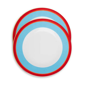Dinner Plates in Rainbow Azzurro Light Blue, Set of 2
