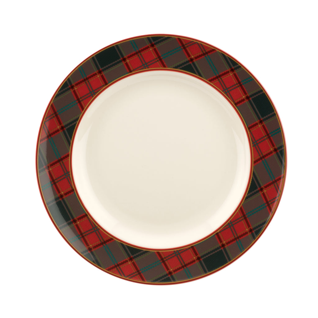 Christmas Tree Tartan 10.5" Dinner Plates, Set of 4