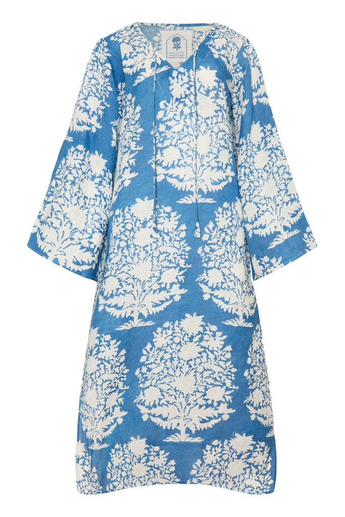 Doha Caftan in Blue Bouquet