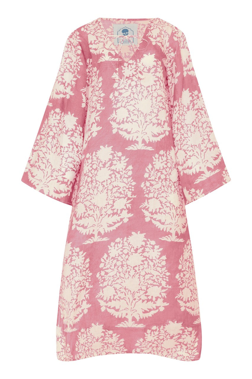 Doha Caftan in Pink Bouquet
